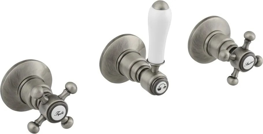 Матово-сребрист вградена душ батерия (2 изхода) Antea – Sapho