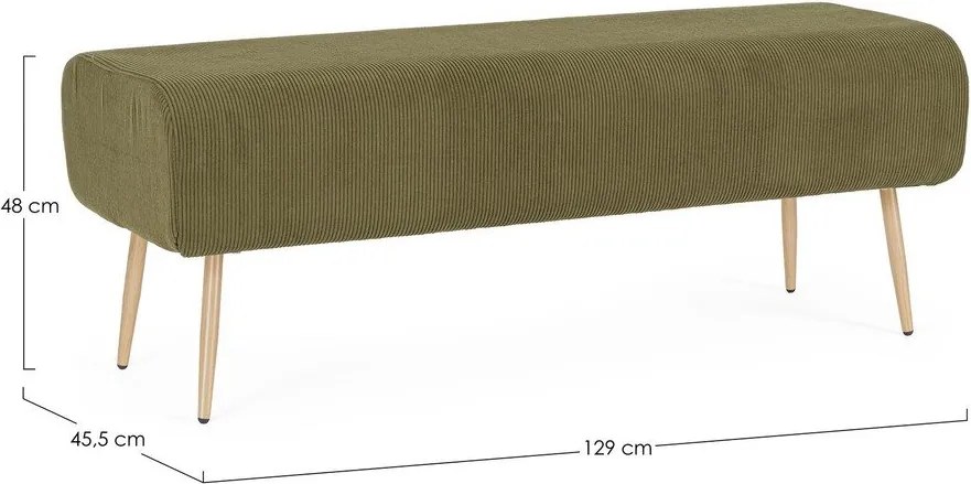 Зелена подплатена пейка Olga – Bizzotto