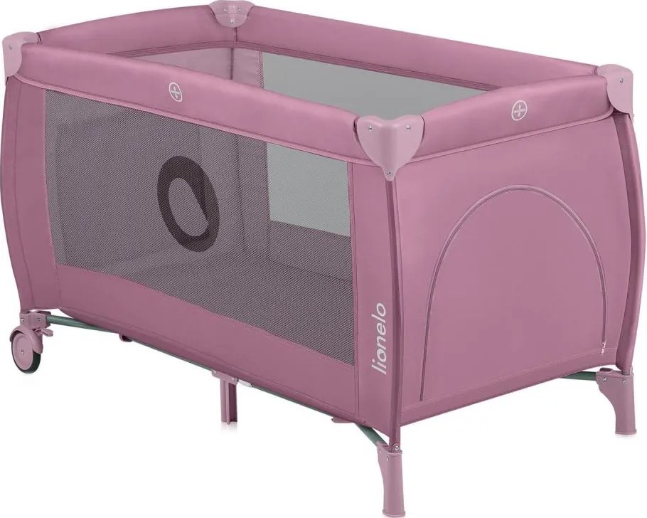 Lionelo - Преносима пътна кошара STEFI PLUS Розова магнолия