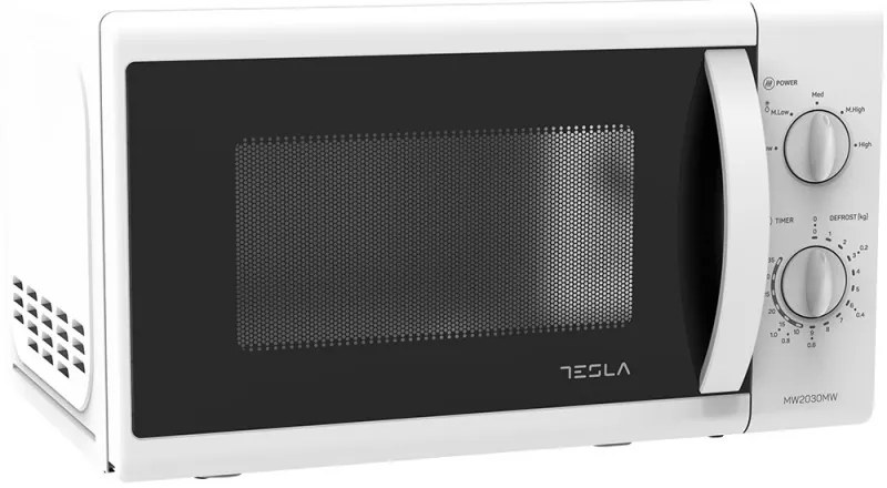 Микровълнова фурна Tesla MW2030MW, 20 литра, Размразяване, 700 W, 5 нива на мощност, Бял