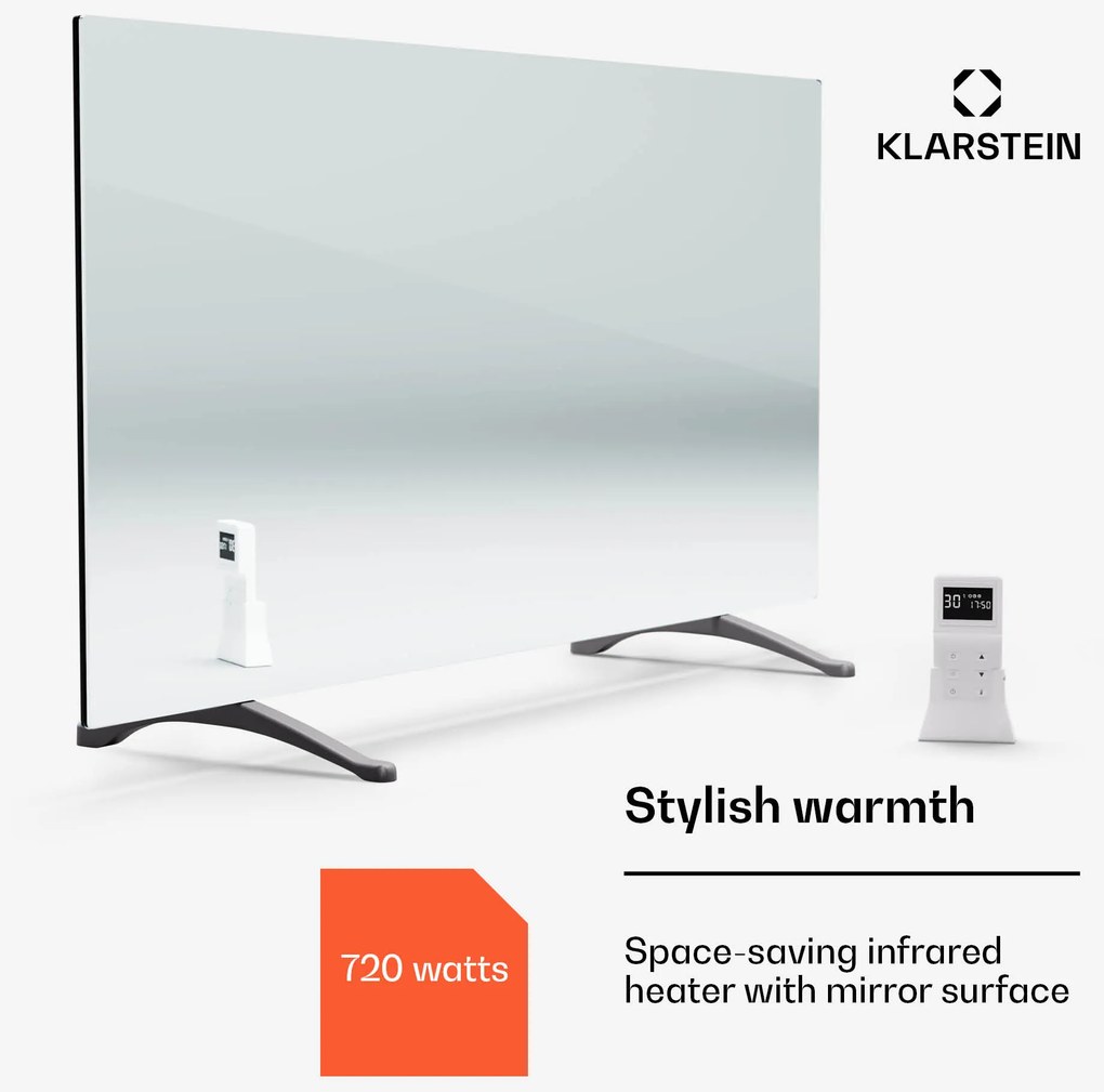Klarstein Marvel Mirror 720, отоплител, 720 W, седмичен таймер, огледало