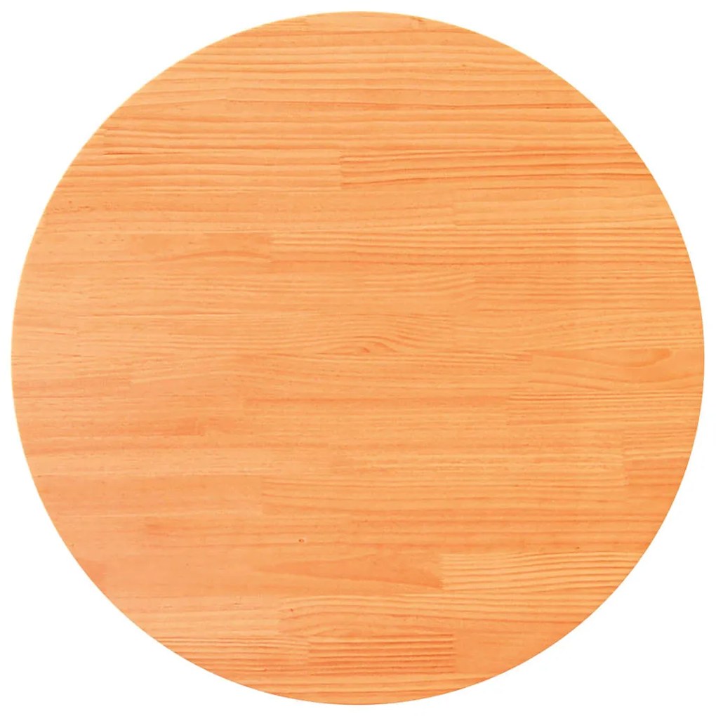 847130 vidaXL Плот за маса, кръгъл, восъчнокафяв, Ø90x2,5 см, бор масив