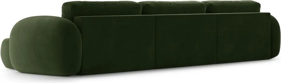 Зелен кадифен сгъваем/с място за съхранение ъглов диван (U форма) Tonale – Cosmopolitan Design