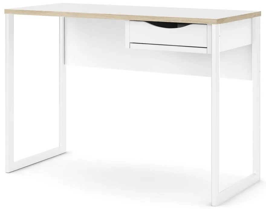Бяла работна маса , 110 x 48 cm Function Plus - Tvilum