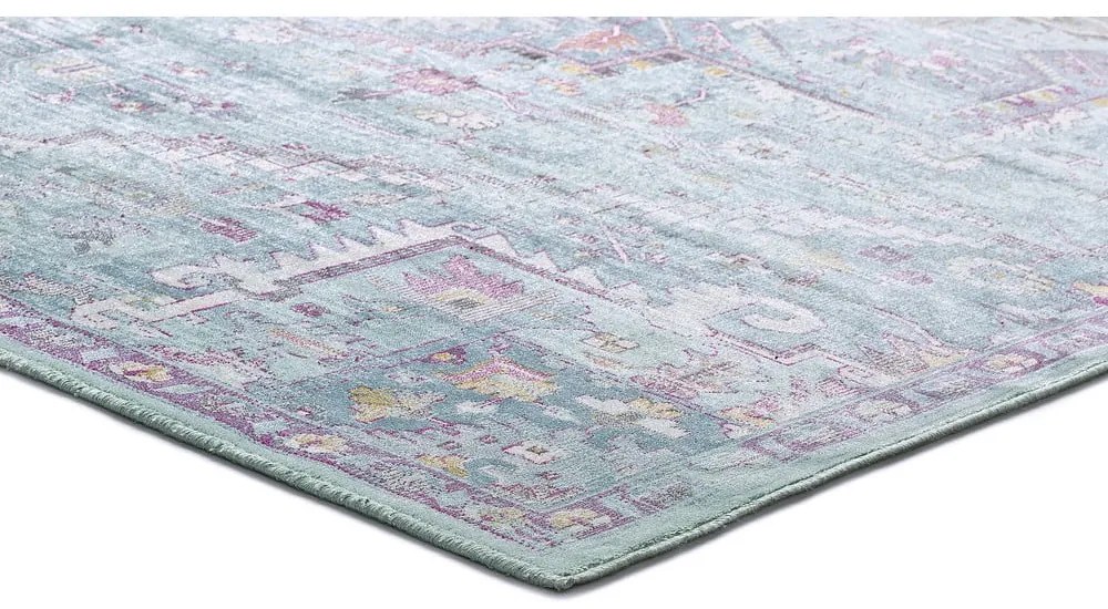 Тюркоазен килим от вискоза 170x120 cm Lara - Universal