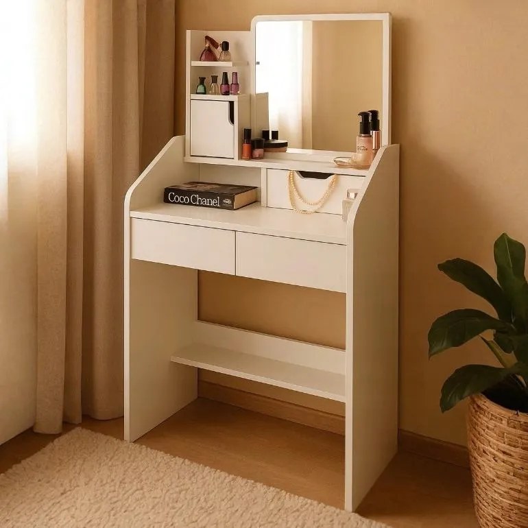 Козметична тоалетка с огледало и чекмеджета