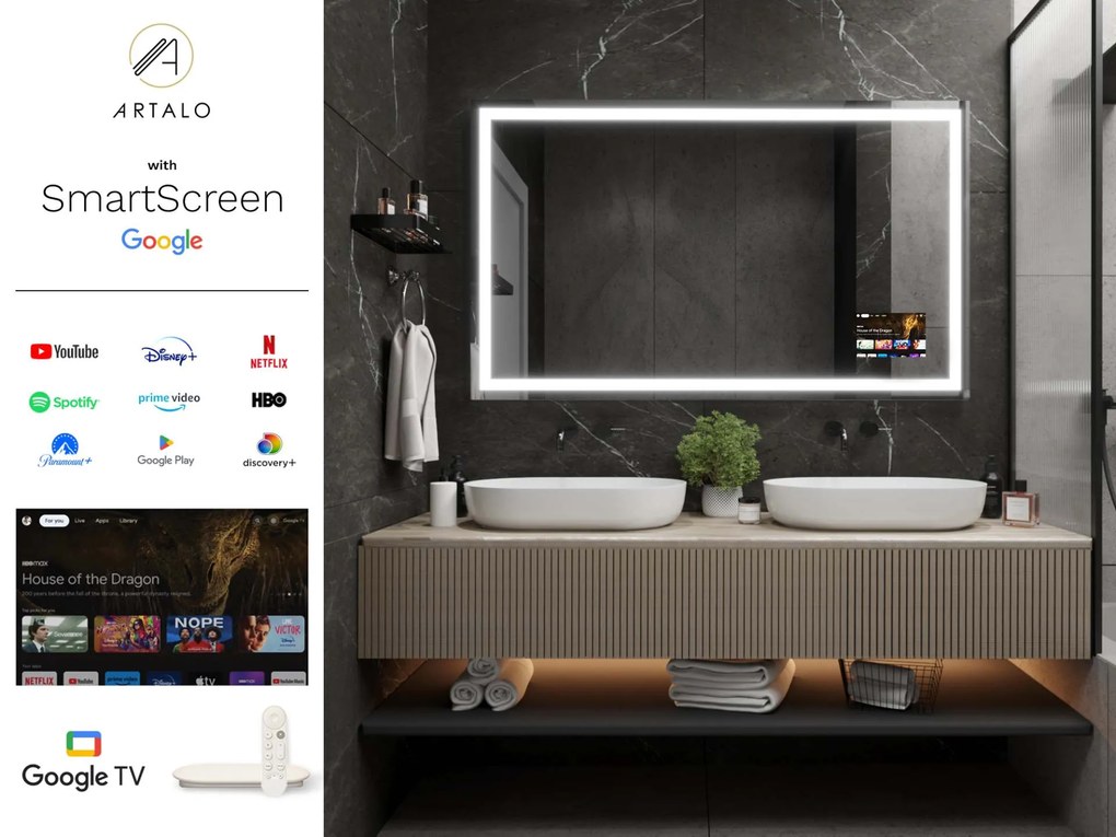 LED огледало в рамка за баня M7