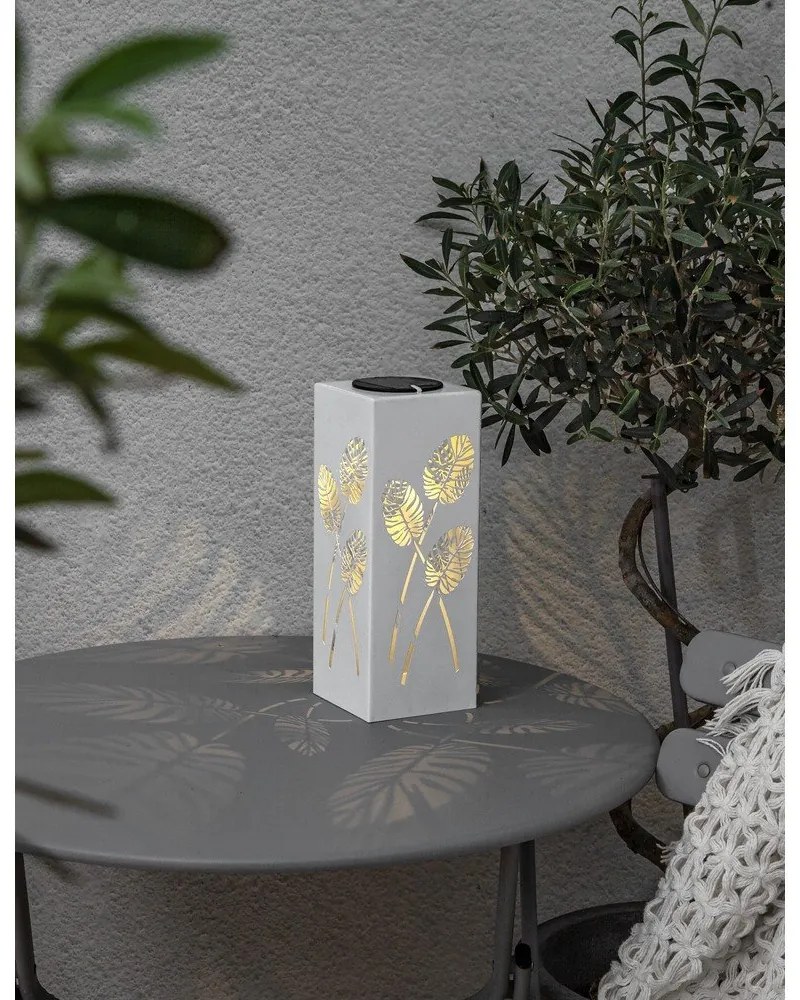 Бяла метална слънчева LED светлина декорация Albaleaf - Star Trading