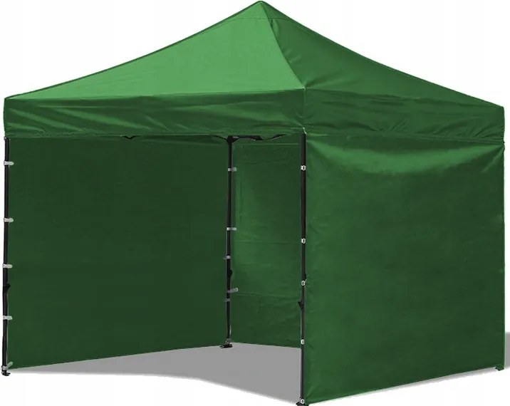 Тристенна парти палатка без прозорци Бял 3m x 3m