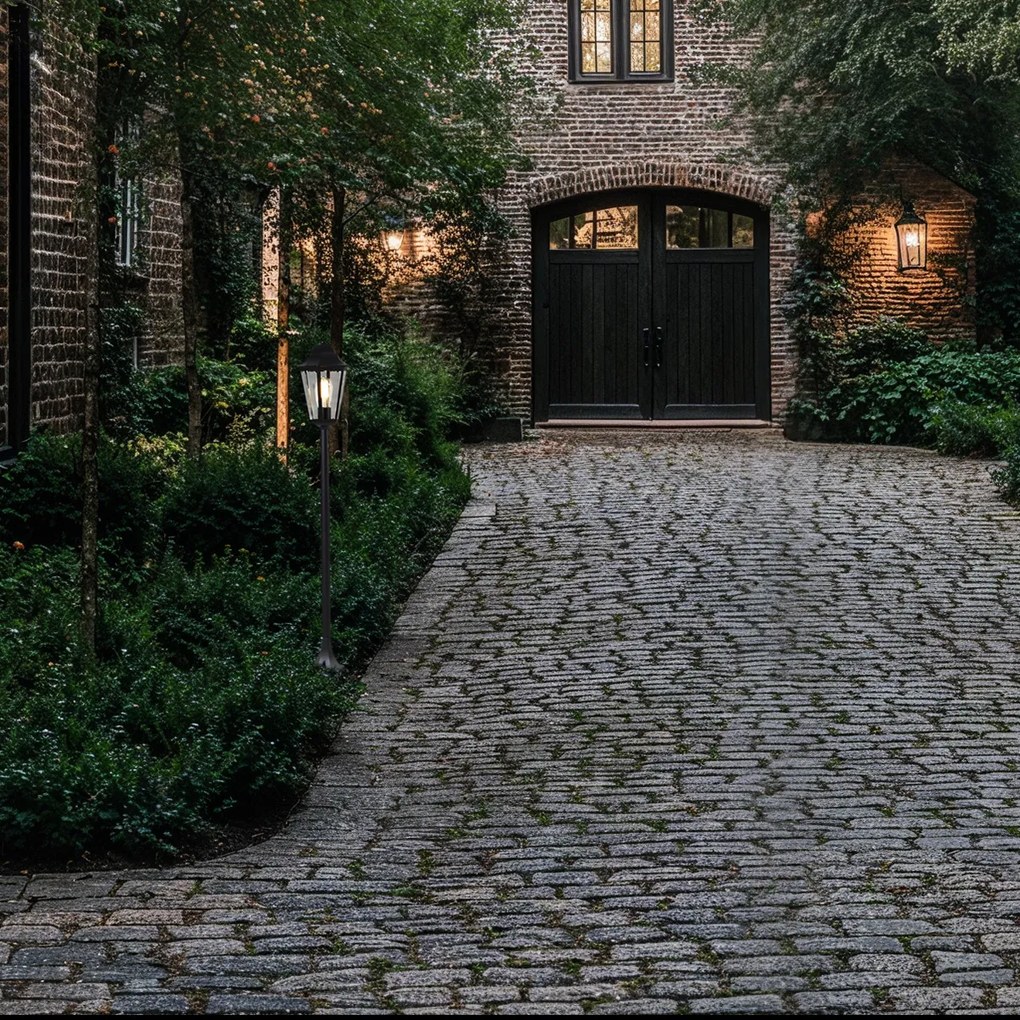 Външна стоеща лампа черна 120 см IP44 - Хавана