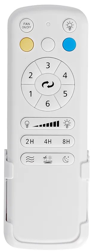 Вентилатор за таван бял 86.7cm вкл. LED димируем с дистанционно управление - Yuki