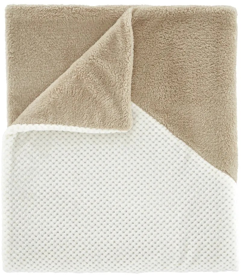 Кафяво-бежово одеяло от микроплюш 130x170 cm Cosy Larsson Geo – Catherine Lansfield