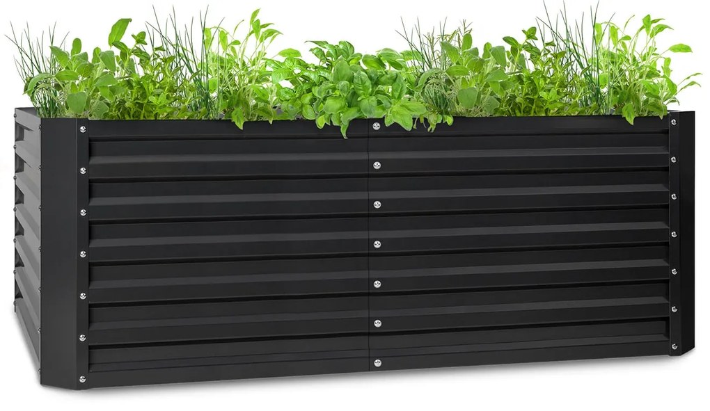Blumfeldt High Grow Straight, повдигната леха, 200 х 60 х 100 см, 1200 л, стомана