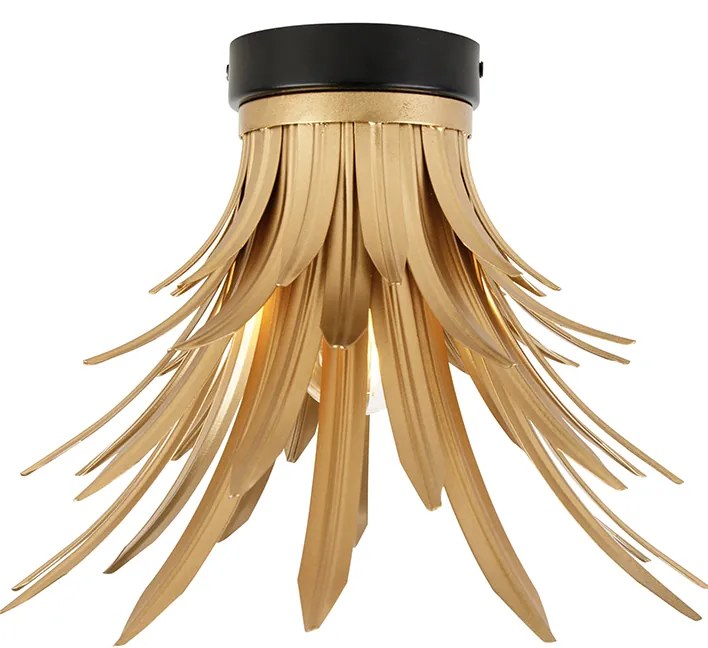 Арт Деко плафон златен с черно - Wesley