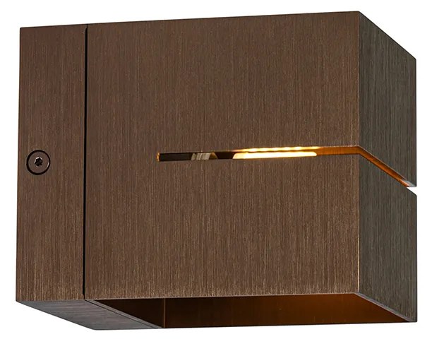 Комплект от 2 интелигентни стенни лампи тъмно бронз 9.7 см с WiFi G9 - Transfer Groove