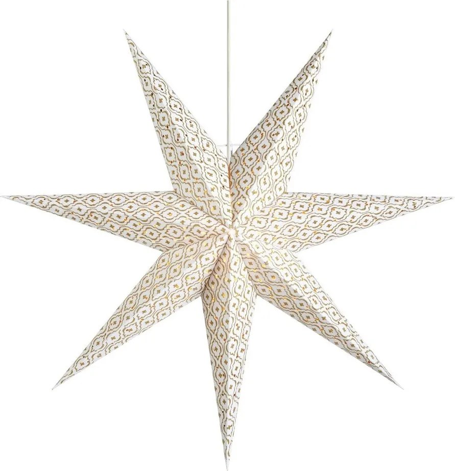 Бяла висяща коледна светлинна украса Baroque – Markslöjd