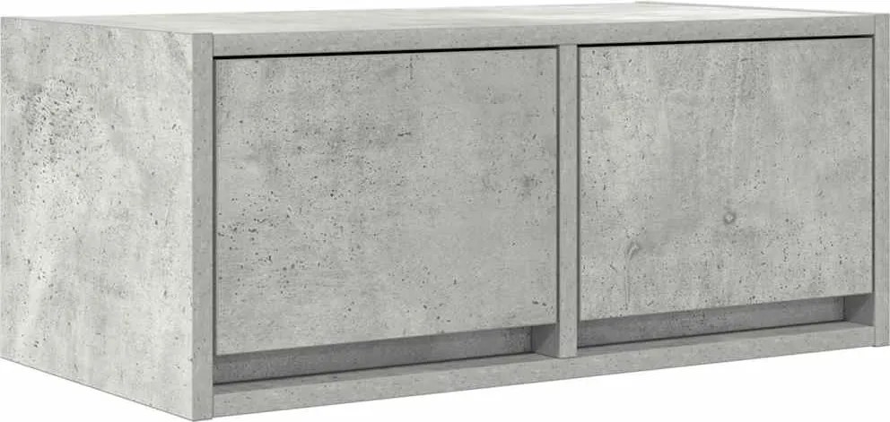 861496 vidaXL ТВ шкаф Бетон сив 60x31x25,5 cm Инженерна дървесина