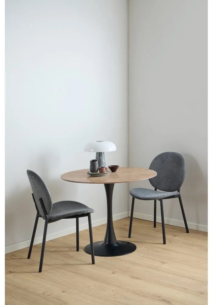 Антрацитен трапезен стол Cliff – Actona