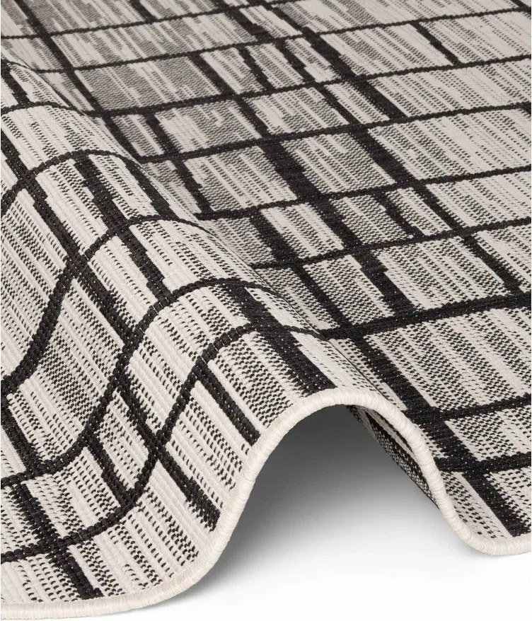 Черен/кремав кръгъл килим за открито и закрито ø 160 cm Haringey Crouch – Ted Baker