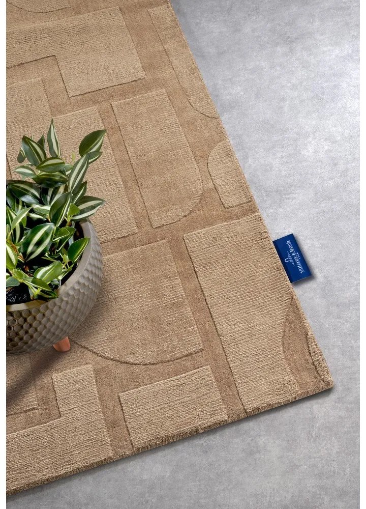 Бежова ръчно изработена вълнена пътека 80x250 cm Alexis – Villeroy&amp;Boch