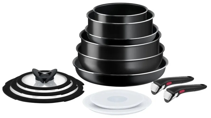 Алуминиев комплект съдове 13 бр. INGENIO EASY COOK &amp; CLEAN BLACK L1549023 – Tefal