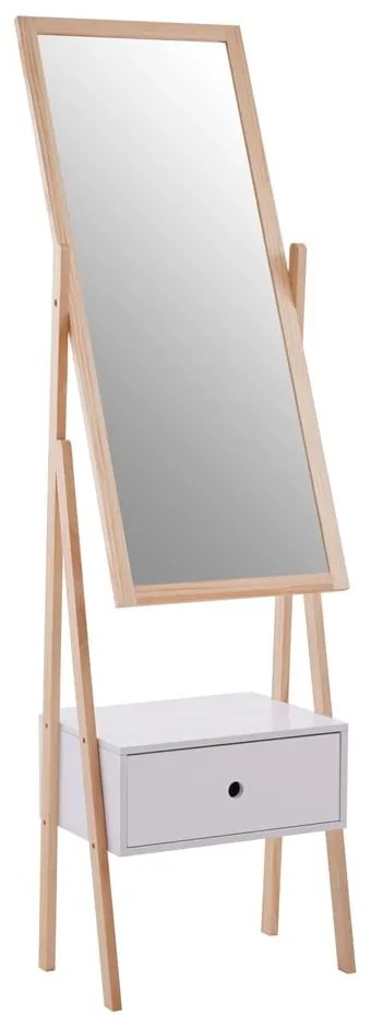 Подово огледало с дървена рамка 45x160 cm Rostok - Premier Housewares