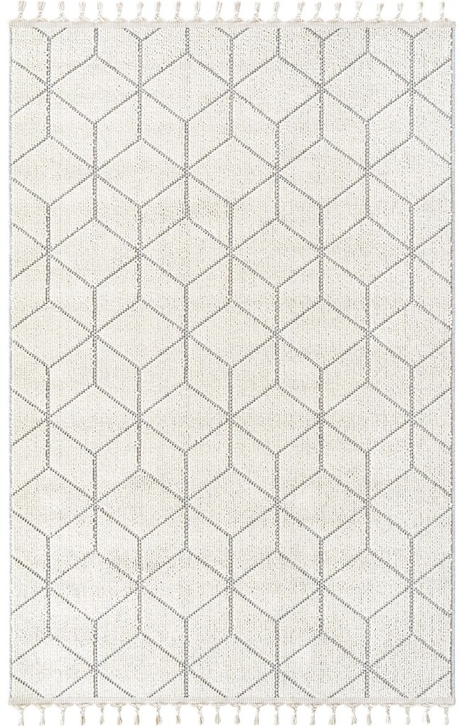 Килим Bukle 1407, цвят Бял, 80 x 150 см