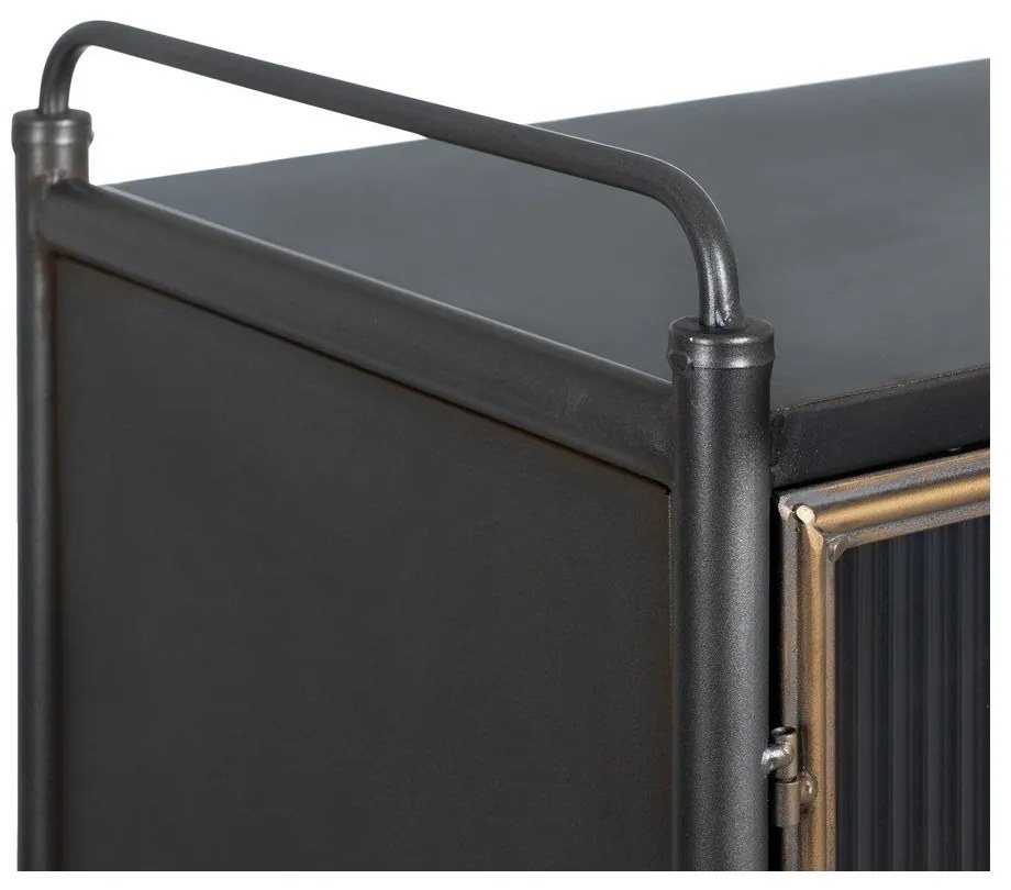 Черна метална витрина 58x150 cm Brick – Ixia