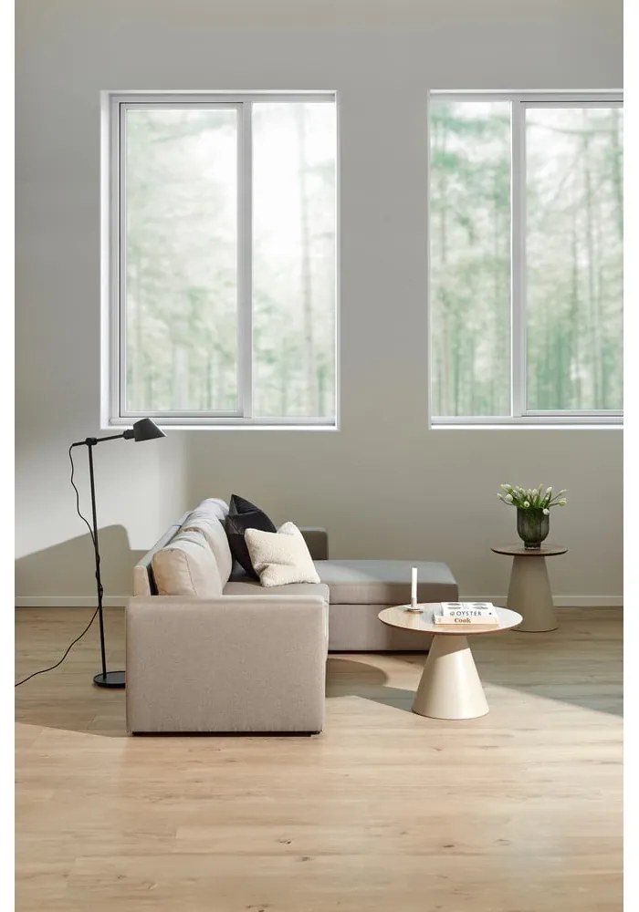 Кръгла масичка за кафе с дъбов плот в кремав и в естествен цвят ø 65 cm Soli – Actona