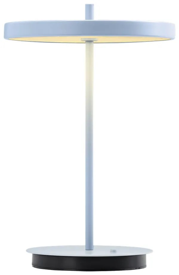 Светлосиня метална LED настолна лампа с метален абажур (височина 31 cm) Asteria Move – UMAGE