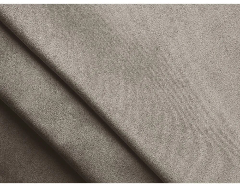 Бежов кадифен ъглов диван (ляв ъгъл) Moana – Makamii