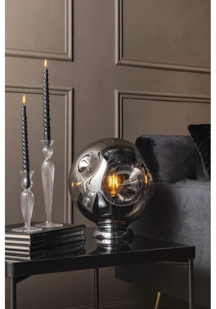 Стъклен свещник, височина 17 cm Swirl - PT LIVING