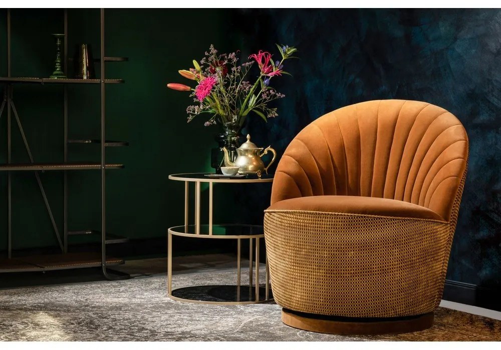 Фотьойл от кафяво кадифе Madison - Dutchbone