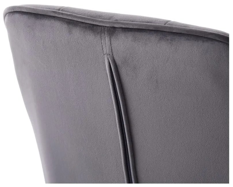 Сиви тапицирани трапезни столове в комплект с подлакътници 2 бр. Nolan Square – Unique Furniture