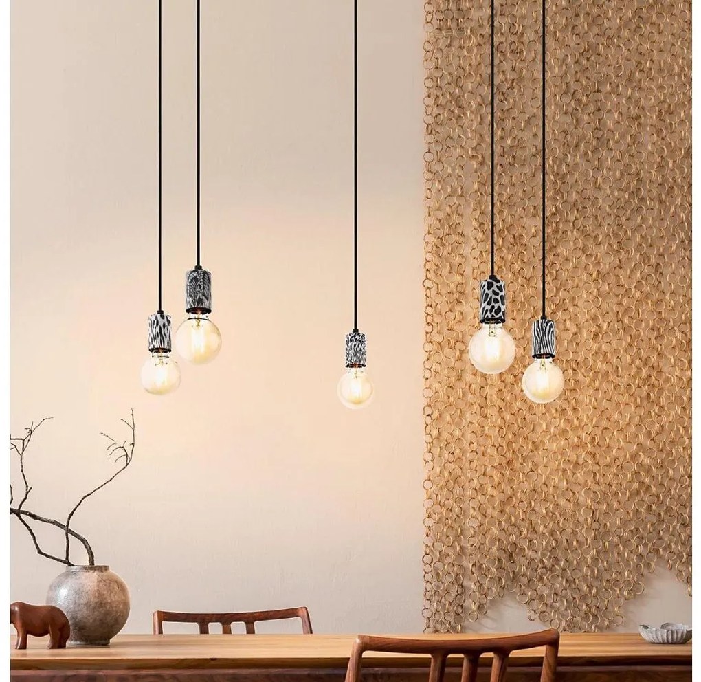 Eglo 43314 - Полилей с кабелно окачване COULSDON 5xE27/10W/230V