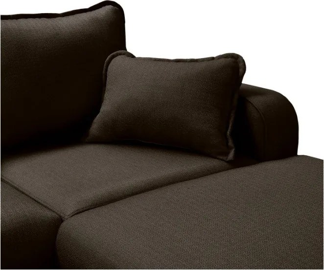 Черен ъглов диван (десен ъгъл) Beata - Ropez