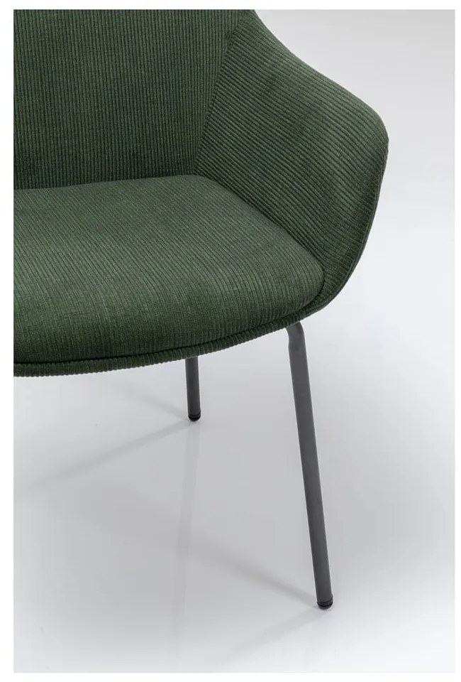 Комплект от 2 зелени кадифени стола с подлакътници Avignon - Kare Design