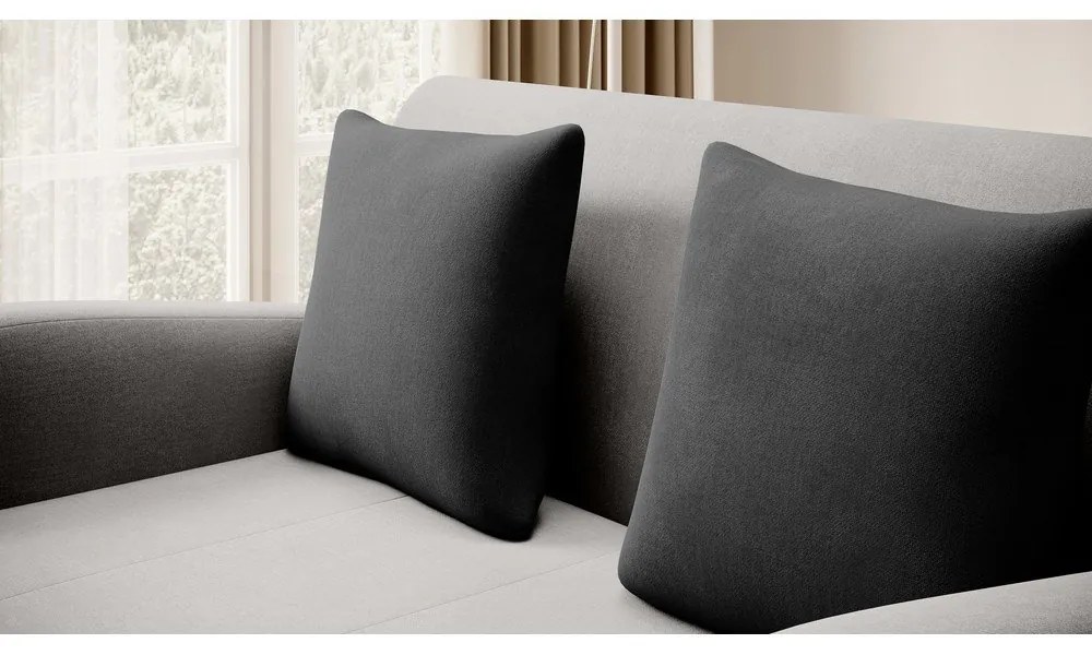 Светлосив/антрацитен кадифен сгъваем диван 130 cm Ario – ELTAP