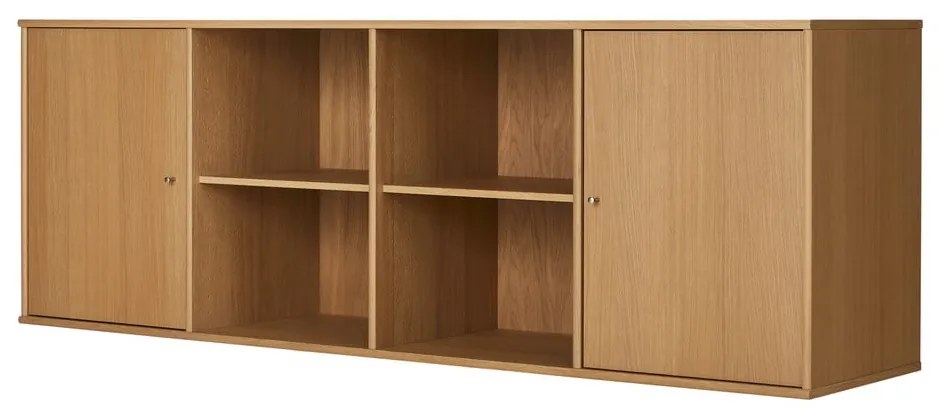 Нисък висящ скрин от декор от дъб в естествен цвят 176x61 cm Mistral – Hammel Furniture