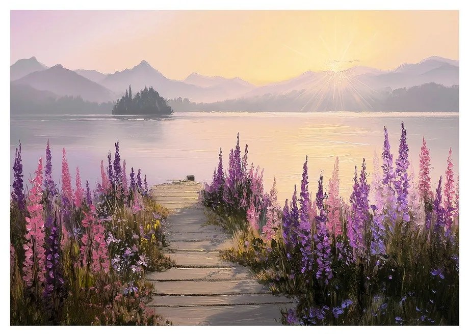 Картина 113x85 cm Lupine Shore – Styler