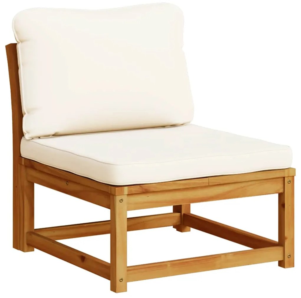 366489 vidaXL Градинско кресло с възглавница, масивно дърво акация