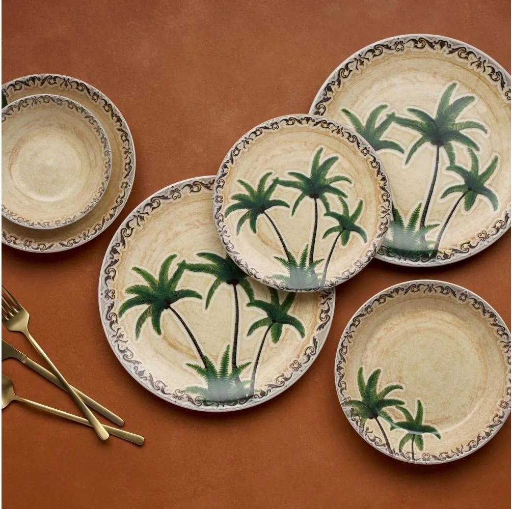 Комплект за хранене 24 бр. пъстроцветен/керамика