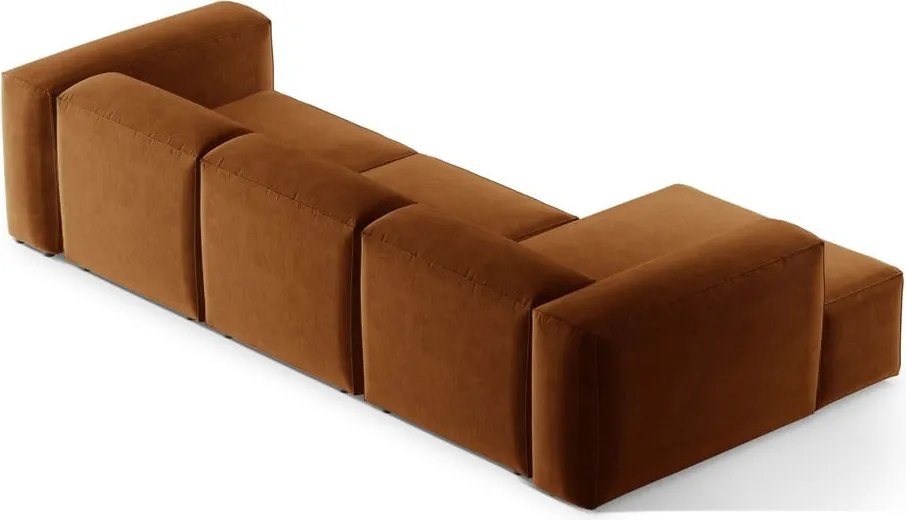 Ъглов диван в тухлен цвят (ляв ъгъл) Bergamo – Cosmopolitan Design