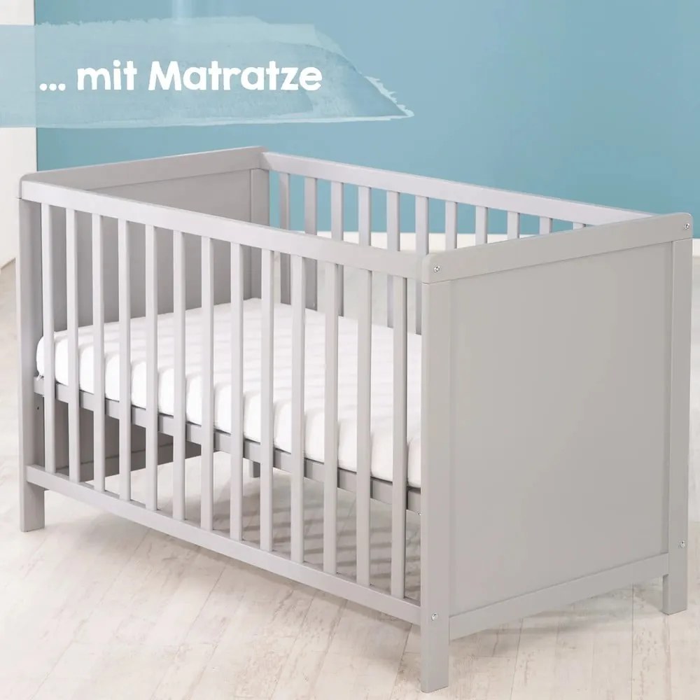 Светлосиво детско легло 60x120 cm - Roba