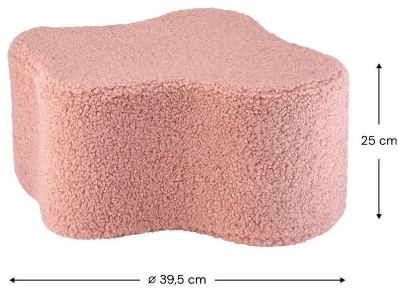Розов детски пуф от букле Cloud – Wigiwama