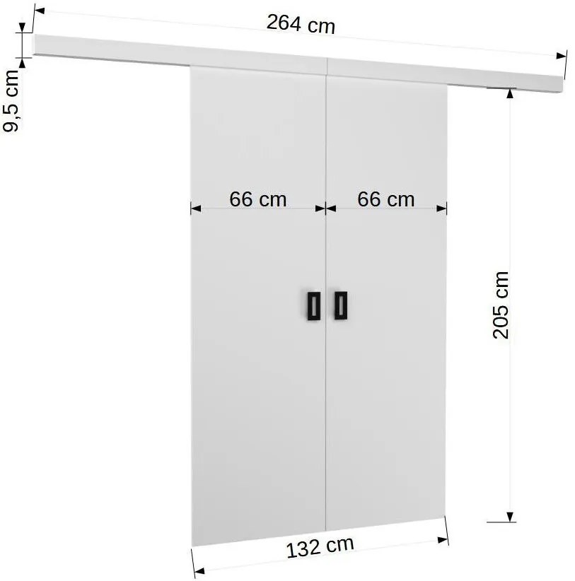 Плъзгаща се врата Yonko-Fusiko-132 x 205 cm