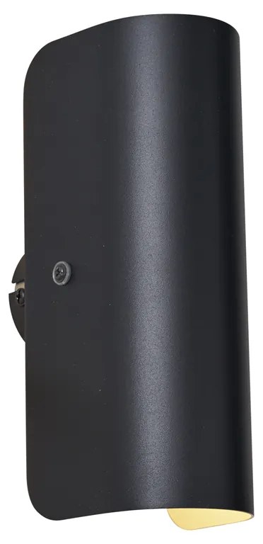 Модерна стенна лампа черна 2 светлини - Gotthard