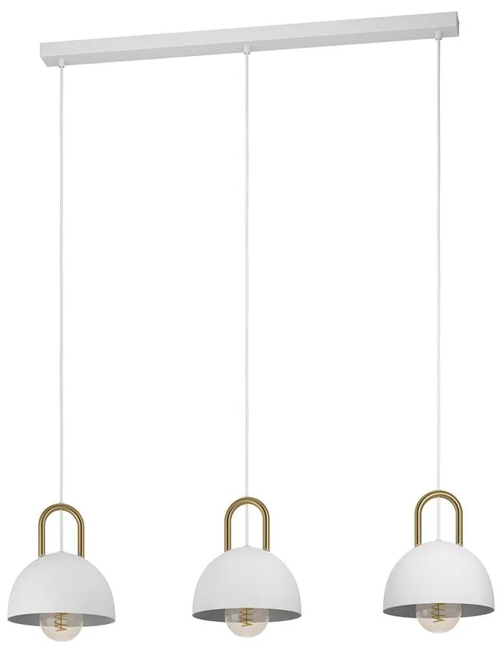 Eglo 99696 - Висящ полилей CALMANERA 3xE27/40W/230V бял