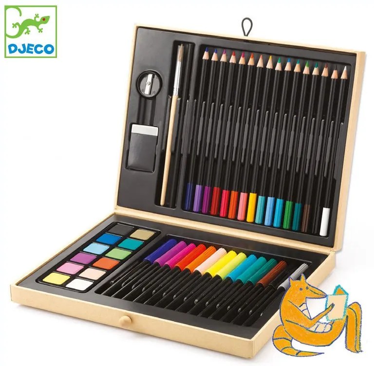 Djeco - Комплект за рисуване Color Box DJ08797G