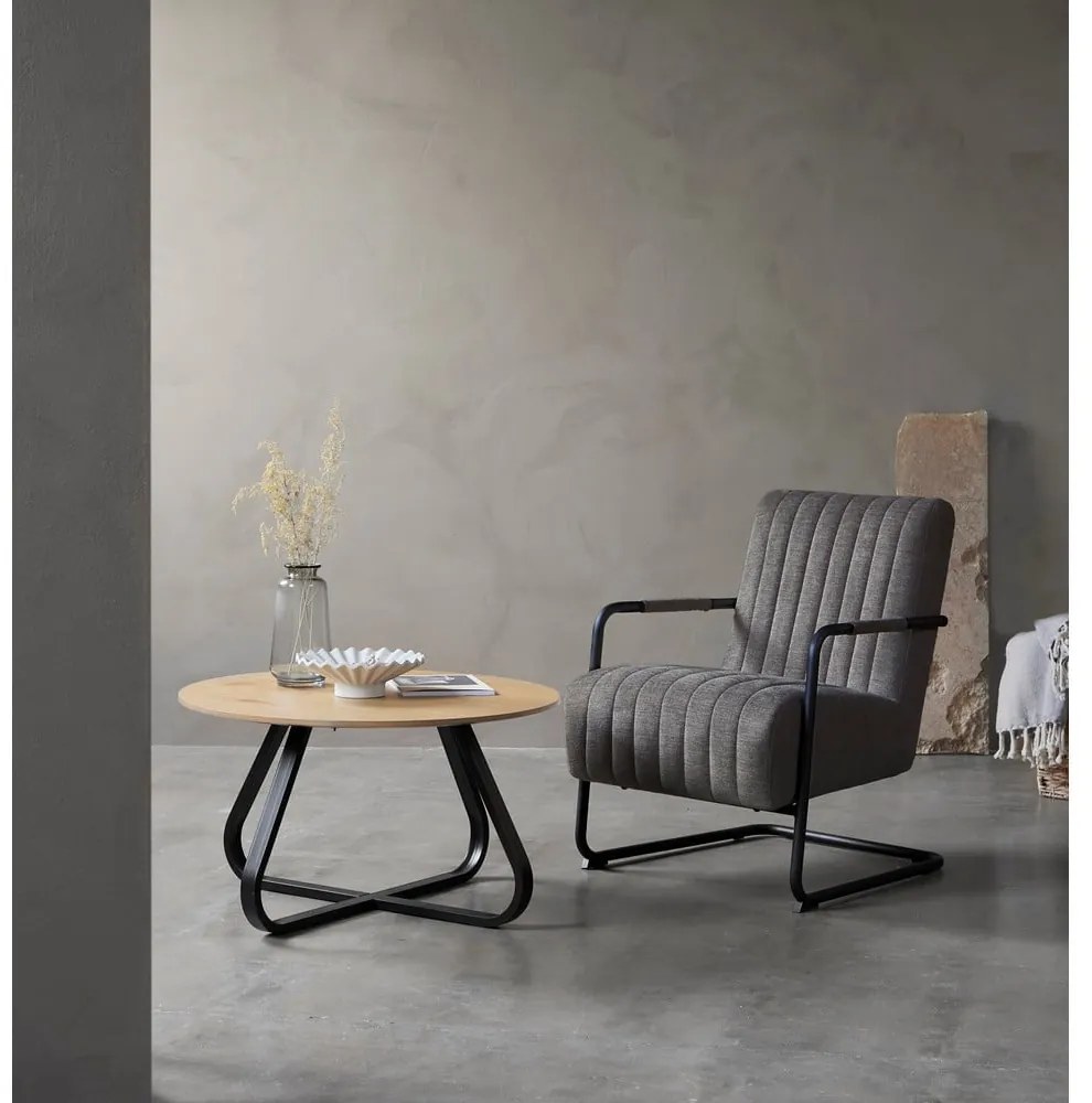 Тъмносиво кресло Trout – Unique Furniture